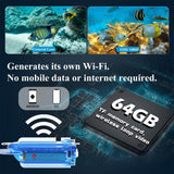 Wireless Underwater Fishing Camera With Loop Recording And Remote Control - Blue-1915196892275412997