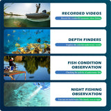 Wireless Underwater Fishing Camera With Loop Recording And Remote Control - Blue-1915196892275412998