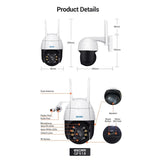 Smart Wifi Ip Camera With Ai Detection Auto Tracking Night Vision Cloud Storage Two-Way Audio - White-1915196656991735809