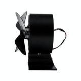 8-Blade Double Head Heat Powered Stove Fan - Aluminum-1915197037079564290