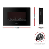 NNEDSZ Electric Fireplace Fire Heater 2000W Black