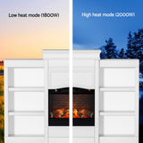 NNEDSZ Devanti 2000W Electric Fireplace Fire Heater White