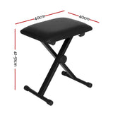 NNEDSZ Piano Stool Adjustable Height Keyboard Seat Portable Bench Chair Black