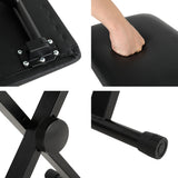 NNEDSZ Piano Stool Adjustable Height Keyboard Seat Portable Bench Chair Black