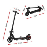 NNEDSZ Electric Scooter 130W 16KM/H LED Light Folding Portable Riding Commuter Black