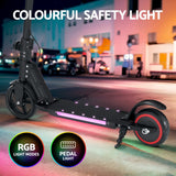 NNEDSZ Electric Scooter 130W 16KM/H LED Light Folding Portable Riding Commuter Black