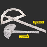 Stainless Steel Protractor With 0-150Mm Arm For 0-180 Degree Angles-1915198009197596676