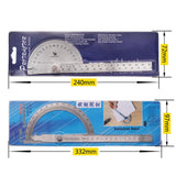 Stainless Steel Protractor With 0-145Mm Arm And 0-180 Degree Angle Measurement-1915197874174562307