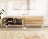 NNEED TV Cabinet Entertainment Unit Unique Door 160CM