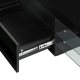 NNEED TV Cabinet RGB LED Gloss Black 220cm