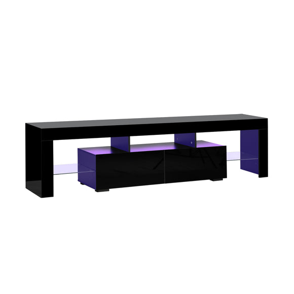 NNEED TV Cabinet LED RGB Gloss Black 180CM