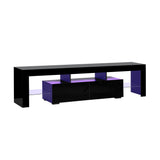 NNEED TV Cabinet LED RGB Gloss Black 180CM