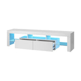 NNEED TV Cabinet LED RGB Gloss White 180CM