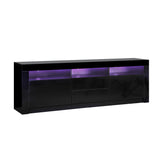 NNEED TV Cabinet RGB LED Gloss Black 180CM