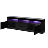 NNEED TV Cabinet RGB LED Gloss Black 180CM