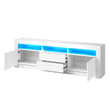 NNEED TV Cabinet RGB LED Gloss White 180CM