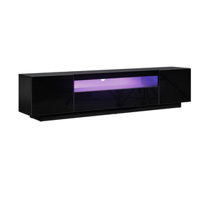 NNEED TV Cabinet Gloss RGB LED Black 180CM