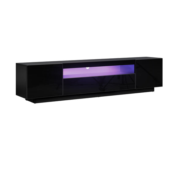 NNEED TV Cabinet Gloss RGB LED Black 180CM