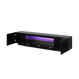 NNEED TV Cabinet Gloss RGB LED Black 180CM