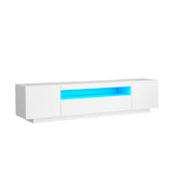 NNEED TV Cabinet Gloss RGB LED White 180CM