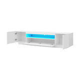 NNEED TV Cabinet Gloss RGB LED White 180CM