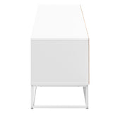 NNEED TV Cabinet 2 Doors Shelves White 140CM