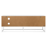 NNEED TV Cabinet 2 Doors Shelves White 140CM