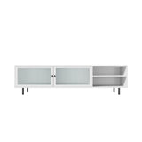 NNEED TV Cabinet Tempered-glass Doors Storage Shelf