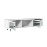 NNEED TV Cabinet Tempered-glass Doors Storage Shelf