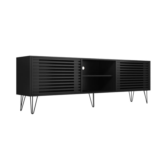 NNEED TV Cabinet Storage Sliding Door 180cm Black