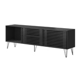 NNEED TV Cabinet Storage Sliding Door 180cm Black
