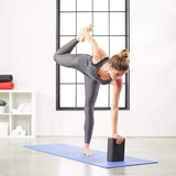 NNETM EVA Yoga Blocks 2 Pcs Training Bricks (Black)