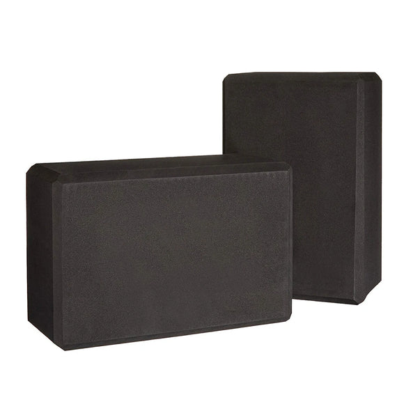 NNETM EVA Yoga Blocks 2 Pcs Training Bricks (Black)