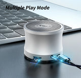 NNEOBA Portable Bluetooth Speaker Dual Bass Stereo Waterproof (Silver)