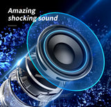 NNEOBA Portable Bluetooth Speaker Dual Bass Stereo Waterproof (Silver)