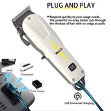 NNEOBA Economical Professional Hair Clipper USB Rechargeable White