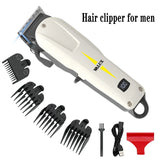 NNEOBA Economical Professional Hair Clipper USB Rechargeable White