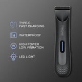 NNEOBA Electric Body & Hair Trimmer for Men Waterproof Groomer Black