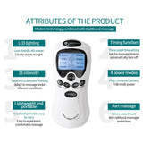 NNEOBA Electric EMS TENS Pulse Massager Pad Acupuncture Muscle Stimulator White