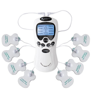 NNEOBA Electric EMS TENS Pulse Massager Pad Acupuncture Muscle Stimulator White