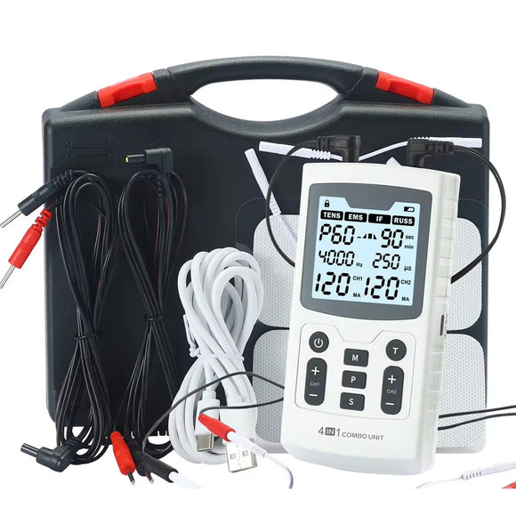 NNEOBA Electric Muscle Therapy Stimulator Interferential Physiotherapy Device White