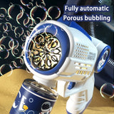 NNEOBA Astronaut Bubble Machine Gun with Lights for Kids
