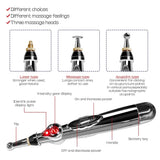 NNEOBA Electrical Pulse Meridian Energy Pen Acupuncture & EMS Silver