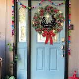 NNEOBA Champagne Gold Christmas Wreath with Lights