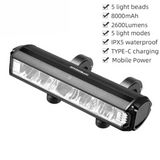 NNEOBA Bicycle Light Front 2600 Lumen USB Rechargeable Waterproof