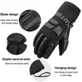 NNEOBA Ski Gloves - Goatskin Leather Winter Snow Gloves