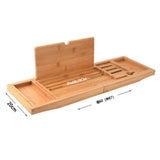 NNEOBA Expandable Wooden Bathtub Caddy Tray with Storage