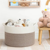 NNEOBA Extra Large Woven Cotton Rope Storage Basket