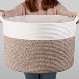 NNEOBA Extra Large Woven Cotton Rope Storage Basket