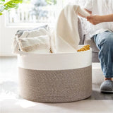 NNEOBA Extra Large Woven Cotton Rope Storage Basket